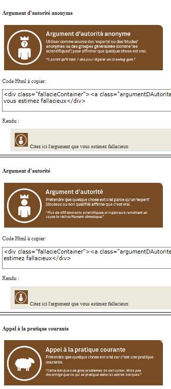 Vignettes de la classification de McCandless