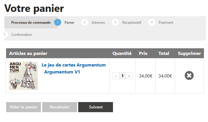 On peut commander le jeu de cartes sur ce site